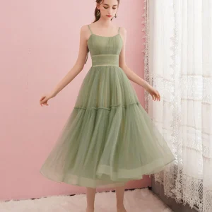 Stunning Green Tulle Short Prom Dress for Homecoming and Parties