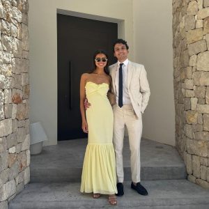 Gele strapless zeemeermin galajurk van chiffon, lange avondjurk