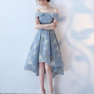 Unique Gray Blue Short Prom Dress for Homecoming Events Nights
