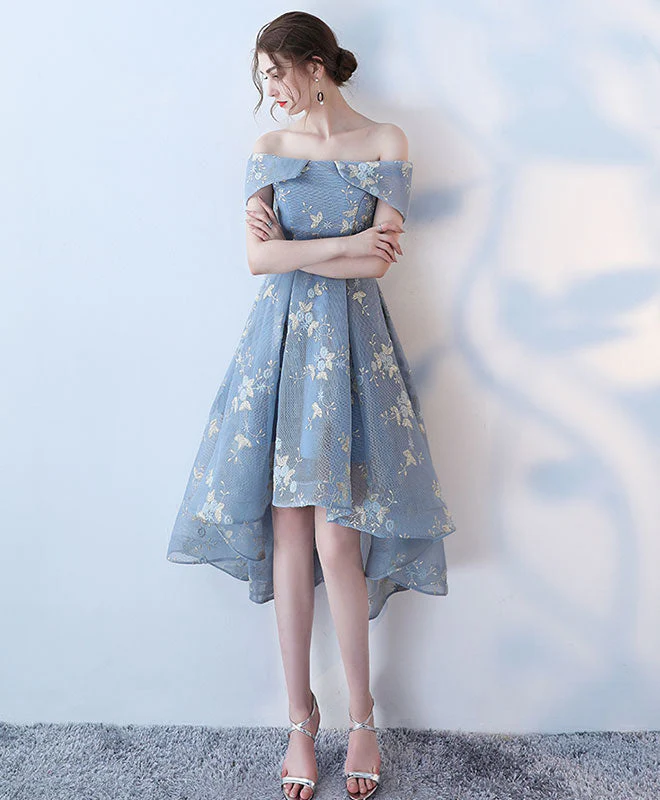 Unique Gray Blue Short Prom Dress for Homecoming Events Nights - Afbeelding 2