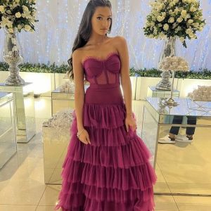 Prom Dress Evening Gown Long Red Prom Dresses
