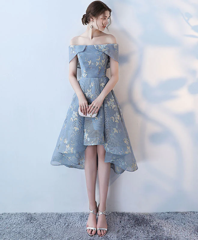 Unique Gray Blue Short Prom Dress for Homecoming Events Nights - Afbeelding 3