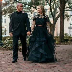 Long Mermaid Off-the-Shoulder Lace Wedding Dress - Elegant Bridal Gown