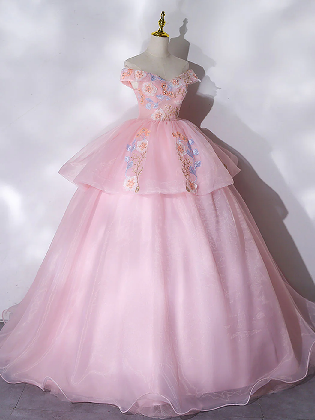 Uit de schouder roze baljurk Quinceanera jurk Sweet 16 jurk - Afbeelding 4