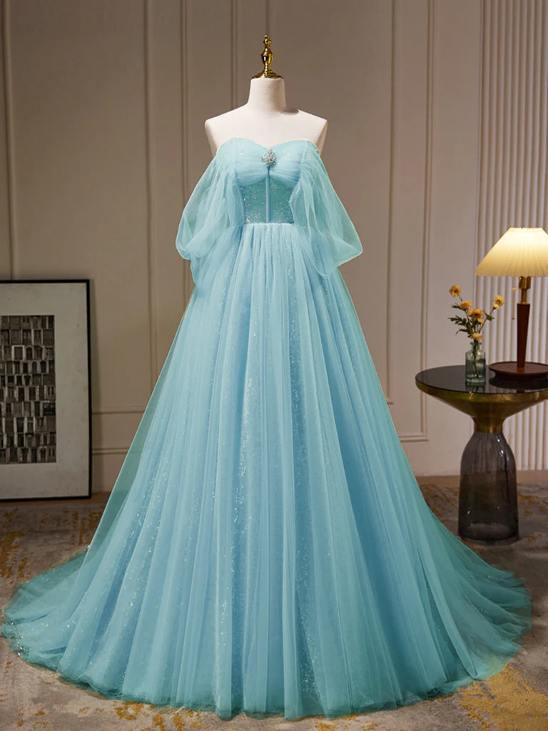 Lime Green Romantic See Through Tulle Ball Gown Prom Dress Formal Dress - Afbeelding 6