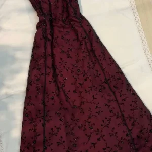 Burgundy Long Prom Dress Evening Gown Satin Spaghetti Straps Lace Up Back