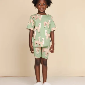 Alpaca Meadow T-shirt en Bikershorts set Kids