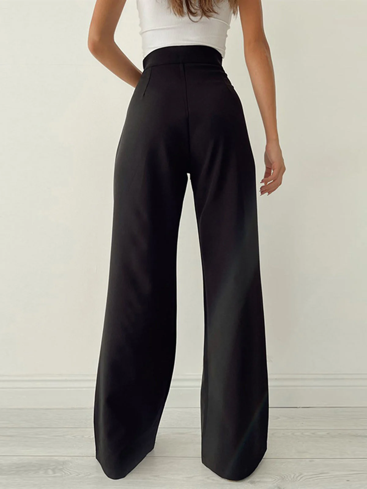 AIDA | High-Waist Dames Pantalon Met Striksluiting – Licht, Losvallend & Ideaal Voor elke Gelegenheid - Afbeelding 8