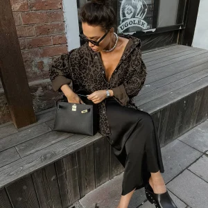 LOTTE | Oversized Dames Blouse Met Luipaard Print - Luchtig, Stijlvol & Comfortabel