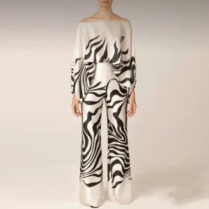 LOTTE | Stijlvolle Satijnen Dames Set – Elegant, Off-Shoulder & Luxe Comfort