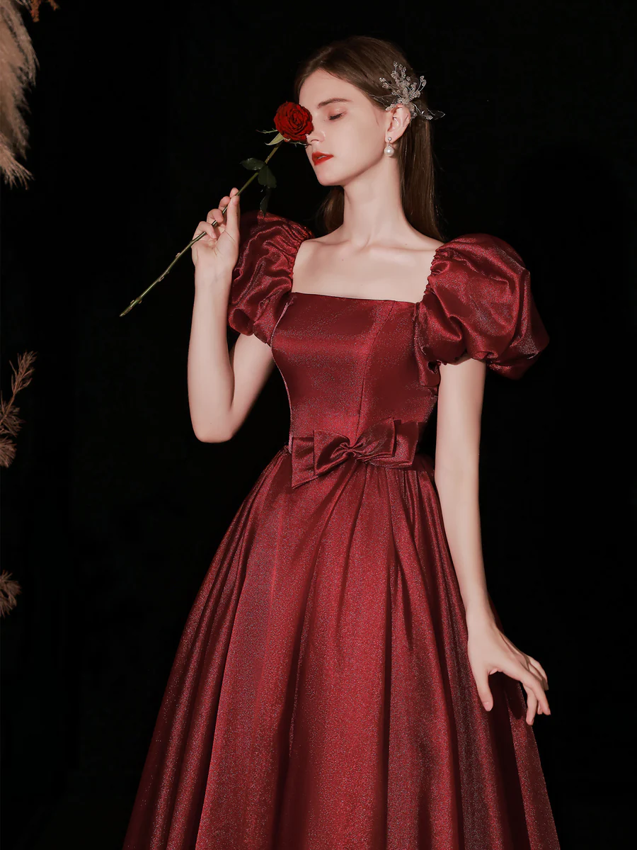 Burgundy Disney Princess geïnspireerd baljurk galajurk - Afbeelding 5