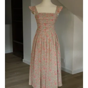 Kapmouwtjes Bloemen Boxplooien Jaren '50 Stijl Swingjurk