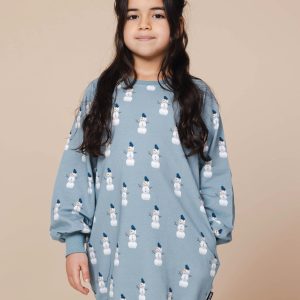 Mr Snowman Sweater Dress Kids