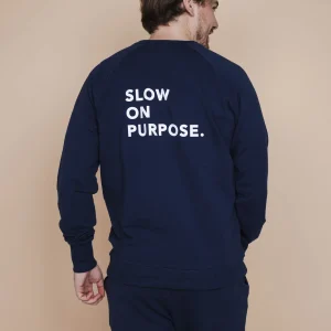 Slow Navy Sweater Heren