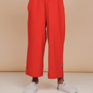 Coral Red Wijde broek Kids