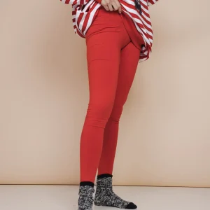 Coral Red Legging Dames