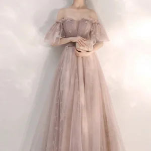 Fairy flowy maxi beige galajurk