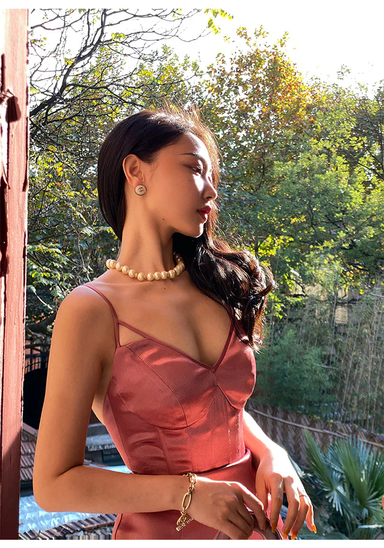 Long Formal Occasion Satin Sleeveless Evening Gowns for Women - Afbeelding 5