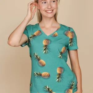Pineapples V-neck T-shirt Dames