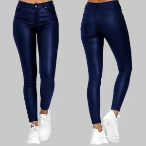 PU Leren Skinny Broek Voor Dames | Hoge Taille Stretch Kunstleer Legging