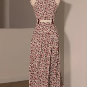 Mouwloze zomerflora-jurk