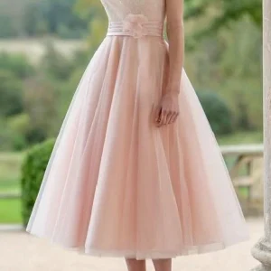 Theelengte trouwjurk Retro trouwjurk Jaren '50 stijl trouwjurk