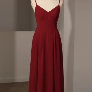 Vintage Bourgondische romantische zomer Midi-jurk