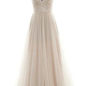 Vintage trouwjurk A-lijn bruiloft Dess Flowy trouwjurk Boho Tule trouwjurk WS067