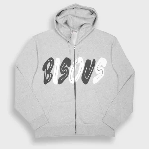 Bisous Skateboards Past Zip Hoodie | Grey