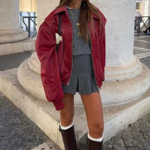 LIZ | Oversized Leren Jas Dames