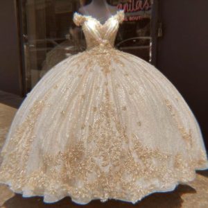 Tulle Quinceanera Ball Gown with Lace-Up Back Built-In Bra
