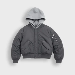 House Of Basicz Reverze Bomber Jacket Kids | Grey