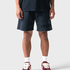 Lumi3re Fade Logo Shorts | Washed Black
