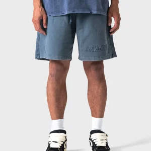 Lumi3re Fade Logo Shorts | Washed Blue