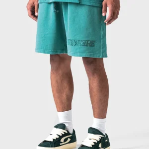 Lumi3re Fade Logo Shorts | Washed Green