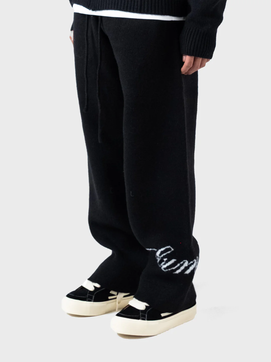 Lumi3re Knitted Pants | Black