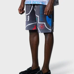 Off The Pitch Global Satin Shorts | Black