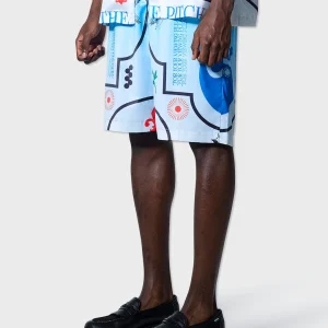Off The Pitch Global Satin Shorts | Blue
