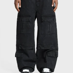 Reternity Wrinkled Cargo Pants | Black