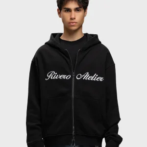 Rivero Atelier Retro Zip Hoodie | Black
