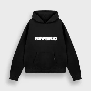 Rivero Frayed Echo Hoodie | Black