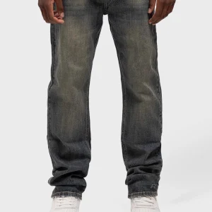 Rivero Plain Embossed Jeans | Dark Blue