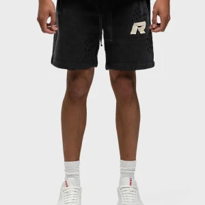 Rivero Signature Taped Shorts | Washed Black