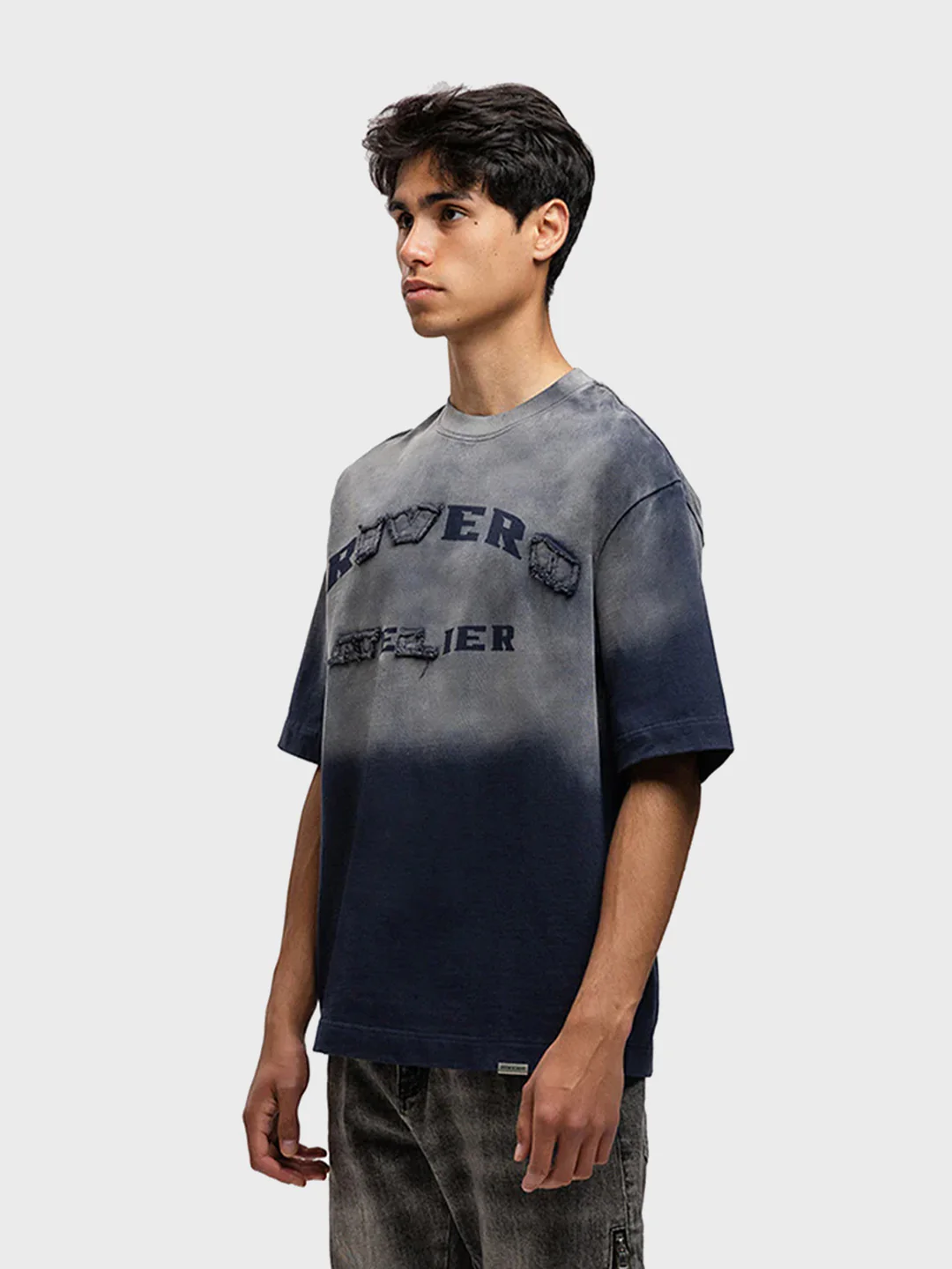 Rivero Statement T-Shirt | Washed Blue - Afbeelding 3