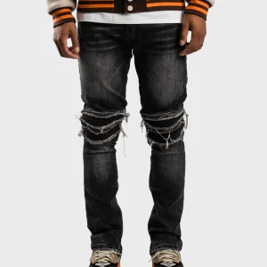 Rivero Zip Jeans | Black